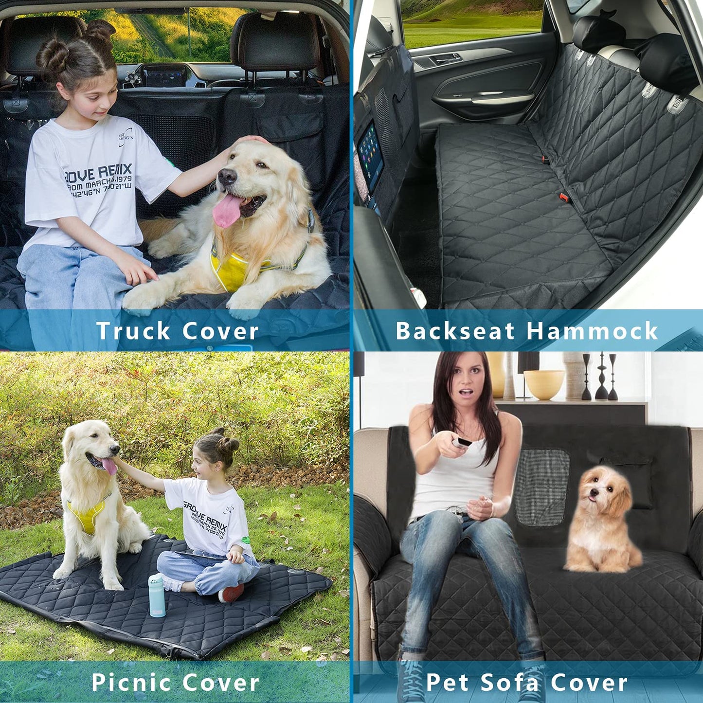 Ultimate Backseat Dog Hammock – Waterproof, Non-Slip & Scratch-Proof Seat Cover for Cars & SUVs