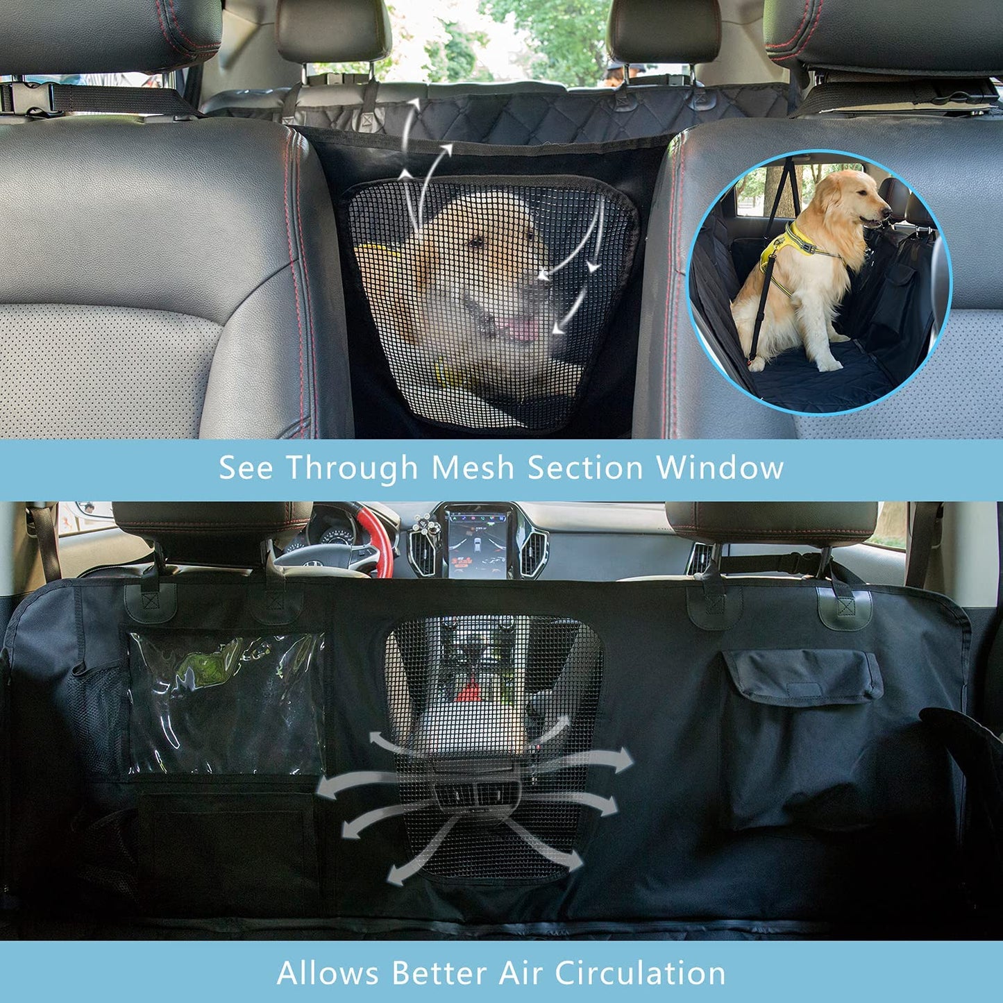 Ultimate Backseat Dog Hammock – Waterproof, Non-Slip & Scratch-Proof Seat Cover for Cars & SUVs