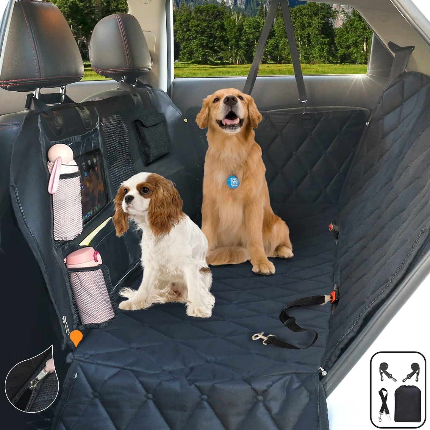 Ultimate Backseat Dog Hammock – Waterproof, Non-Slip & Scratch-Proof Seat Cover for Cars & SUVs